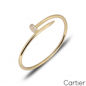 Cartier Yellow Gold Diamond Juste Un Clou Bracelet Size 18 B6048618 Cartier Yellow Gold Diamond Juste Un Clou Bracelet Size 18 B6048618